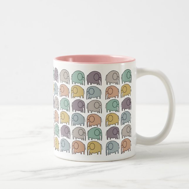 Caneca De Café Em Dois Tons Copo do elefante (Direita)