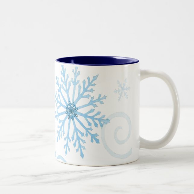 Caneca De Café Em Dois Tons copo do floco de neve (Direita)
