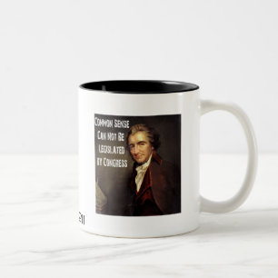 Caneca De Café Em Dois Tons Copo do senso comum de Thomas Paine