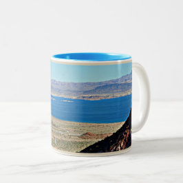 Caneca De Café Em Dois Tons Copo do tom do barragem Hoover dois do hidromel do