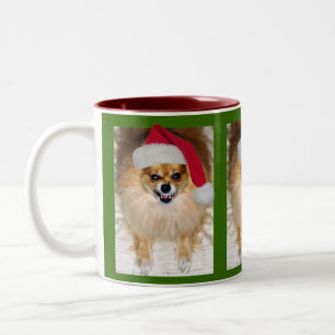 Caneca De Café Em Dois Tons Copo mau do Natal do papai noel