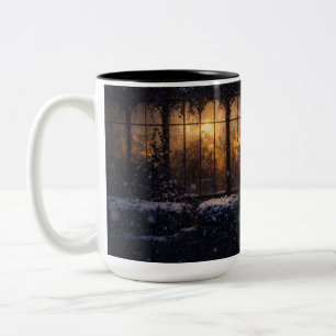 Caneca De Café Em Dois Tons Copo Preto Estufa Nevada Soothing Savage