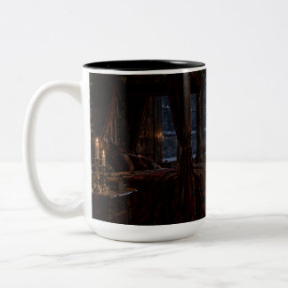 Caneca De Café Em Dois Tons Copo Preto Lareira Quarto Gótico | Soothing Savage