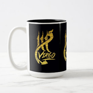 Caneca De Café Em Dois Tons Copo VIRGO BROOKLYN de duas cores, 15 oz