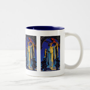 Caneca De Café Em Dois Tons Copos: Espírito da noite - Maxfield Parrish
