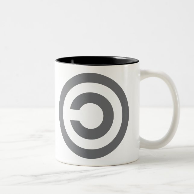 Caneca De Café Em Dois Tons Copyleft - a informação quer estar livre (Direita)