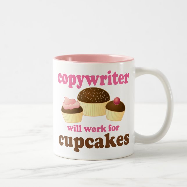 Caneca De Café Em Dois Tons Copywriter engraçado (Direita)