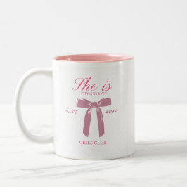 Caneca De Café Em Dois Tons coquette bachelorette ela é casando