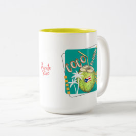 Caneca De Café Em Dois Tons Coqui Taíno Porto Rico