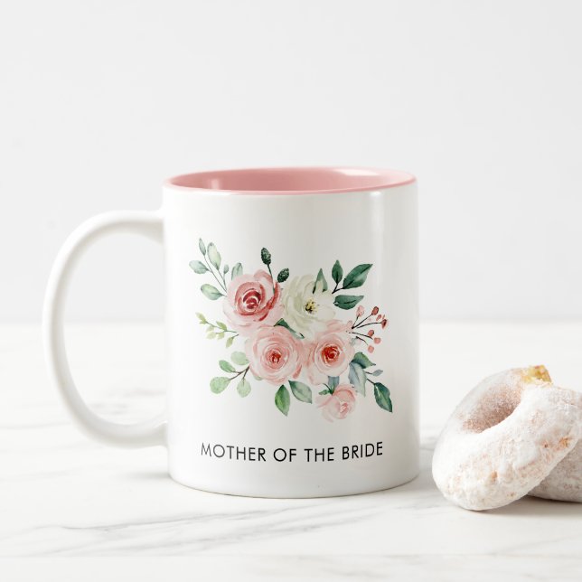 Caneca De Café Em Dois Tons Cor de Água Frio Personalizado Rosa (Com Donut)