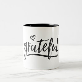 Caneca De Café Em Dois Tons Cor de Fundo Personalizada Mínima Grata