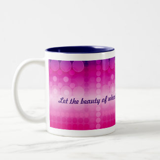 Caneca De Café Em Dois Tons Cor-de-rosa Sonha com Cotação Personalizada