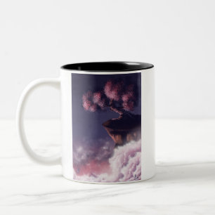 Caneca De Café Em Dois Tons Cor do Flor de Cereja