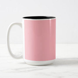 Caneca De Café Em Dois Tons Cor Sólida Rosa Esbranquiçada da Tendência | Elega