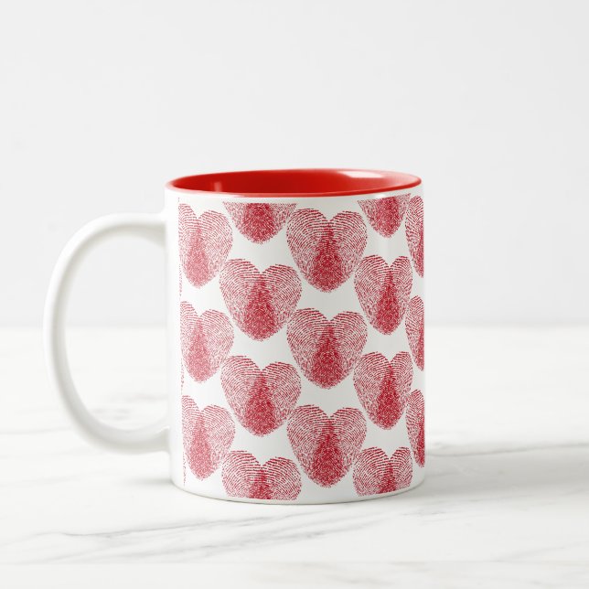 Caneca De Café Em Dois Tons Coração (Esquerda)