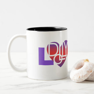 Caneca De Café Em Dois Tons Coração de Amante da Dolly® para amantes e fãs de