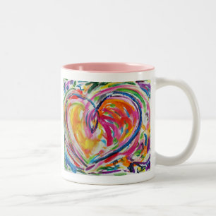 Caneca De Café Em Dois Tons Coração de Joy Mug