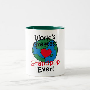 Caneca De Café Em Dois Tons Coração do Grandpop do mundo o grande
