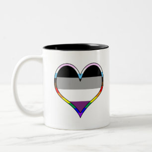 Caneca De Café Em Dois Tons Coração do Orgulho Ace