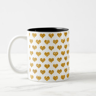 Caneca De Café Em Dois Tons Coração do ouro