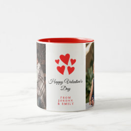 Caneca De Café Em Dois Tons Coração Elegante Feliz Dia dos Namorados Foto