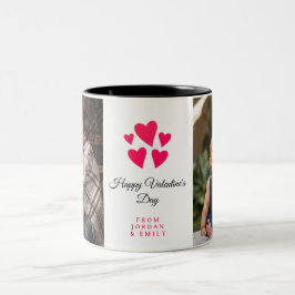 Caneca De Café Em Dois Tons Coração Elegante Feliz Dia dos Namorados Foto