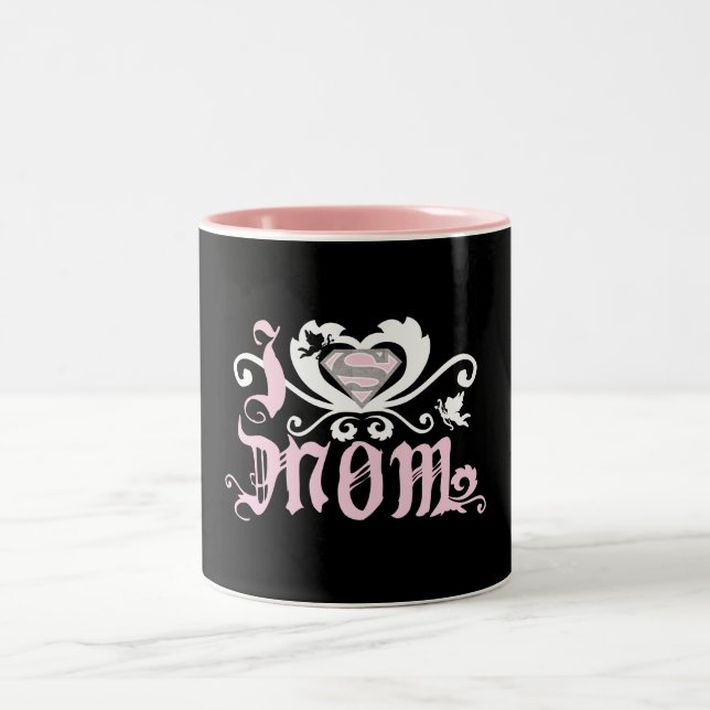 Caneca De Café Em Dois Tons Coração Mamãe Rosa (Centro)