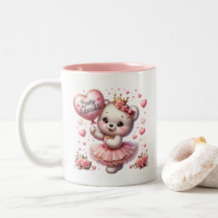 Caneca De Café Em Dois Tons Corações de São Valentim