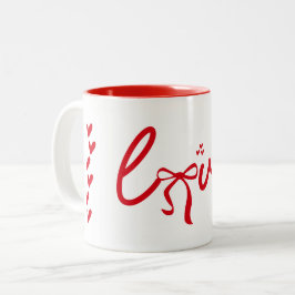 Caneca De Café Em Dois Tons Corações de São Valentim