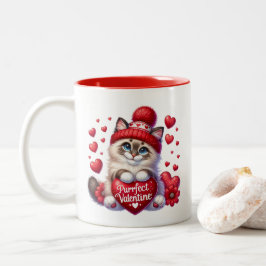 Caneca De Café Em Dois Tons Corações de São Valentim