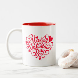 Caneca De Café Em Dois Tons Corações de São Valentim