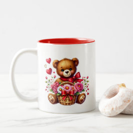Caneca De Café Em Dois Tons Corações de São Valentim