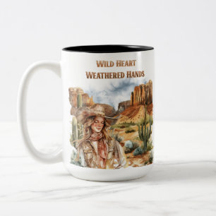 Caneca De Café Em Dois Tons Corações Selvagens