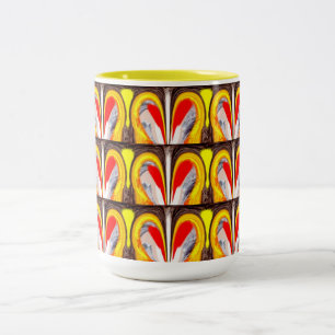 Caneca De Café Em Dois Tons Corações sortudos