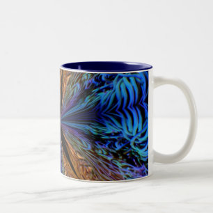 Caneca De Café Em Dois Tons Coral Kaleidoscope