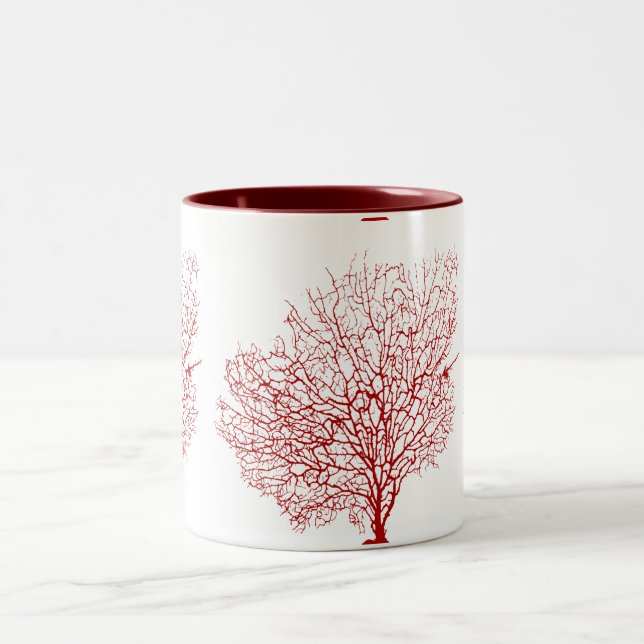 Caneca De Café Em Dois Tons Coral vermelho de pixDezines (Centro)