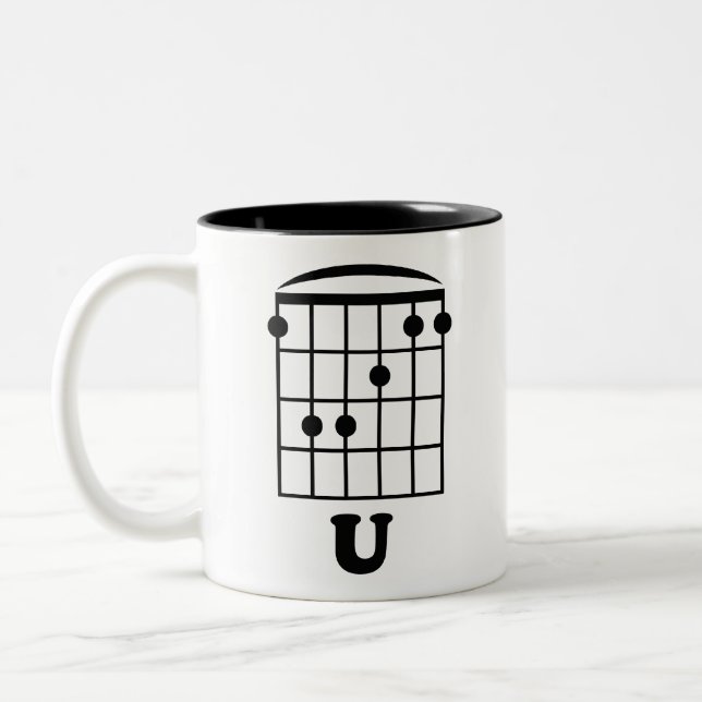 Caneca De Café Em Dois Tons Corda U de F (Esquerda)