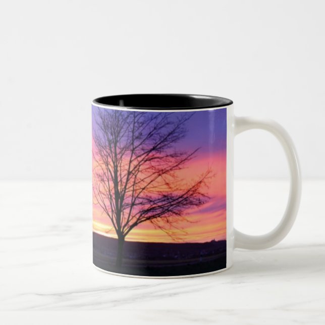 Caneca De Café Em Dois Tons Cores da Manhã Mug (Direita)