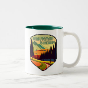 Caneca De Café Em Dois Tons Cores da Minuteman Bikeway Boston Massachusetts