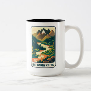 Caneca De Café Em Dois Tons Cores do Big Darby Creek Ohio