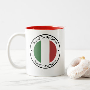 Caneca De Café Em Dois Tons Cores do Patrimônio Italiano Itália Promocional
