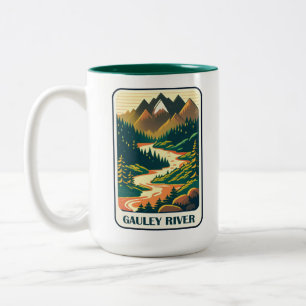 Caneca De Café Em Dois Tons Cores do Rio Gauley West Virginia