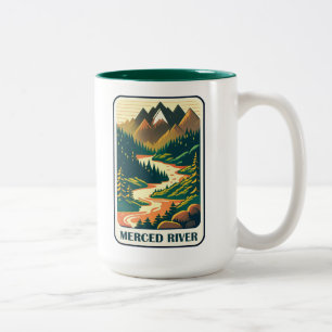Caneca De Café Em Dois Tons Cores do Rio Merced California
