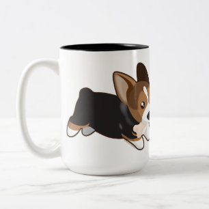 Caneca De Café Em Dois Tons Corgi