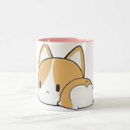 Caneca De Café Em Dois Tons Corgi - 2 Toneladas