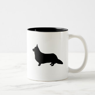 Caneca De Café Em Dois Tons Corgi de Galês do casaco de lã