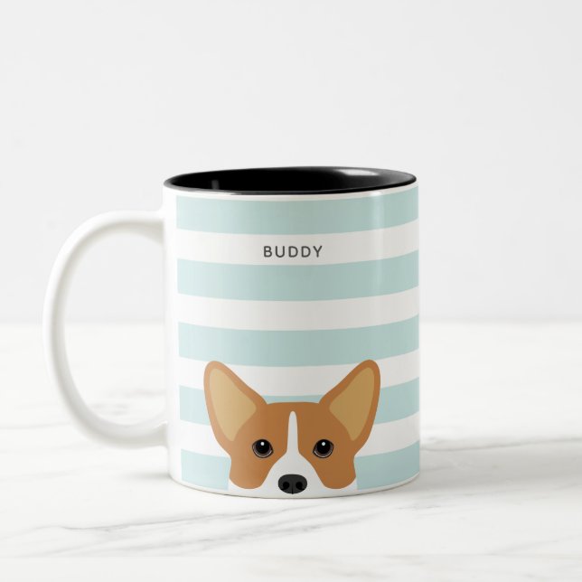 Caneca De Café Em Dois Tons Corgi Mugs (Esquerda)