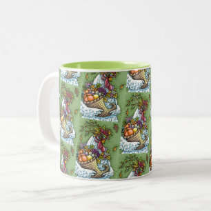 CANECA DE CAFÉ EM DOIS TONS CORNUCOPIA HEN, OBRIGADO A COLHEITA DE GALINHA