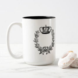 Caneca De Café Em Dois Tons Coroa Europeia Clássica de Mug "Velho Mundo"