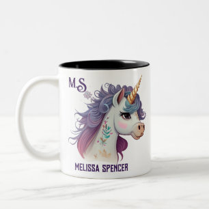 Caneca De Café Em Dois Tons Corpo Magical e Legado das Raparigas Trendy
